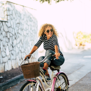 lady on a bike